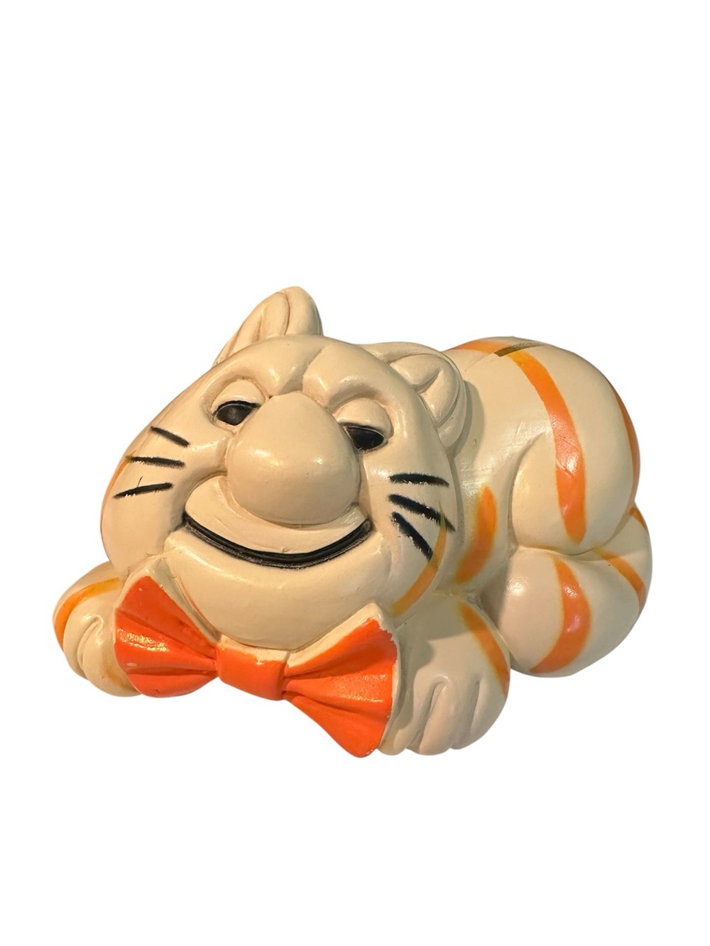 Vintage Credit Union Fat Cat Coin Piggy Bank Molded Plastic Collectible